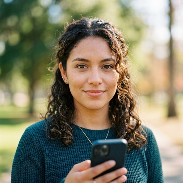 Resident reading emergency preparedness guidance on a phone